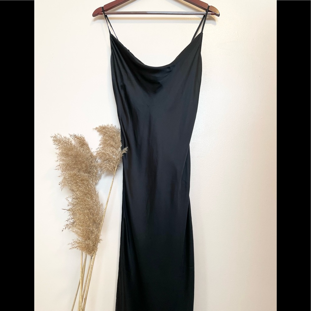 aritzia Wilfred Only Ruched Slip Dress